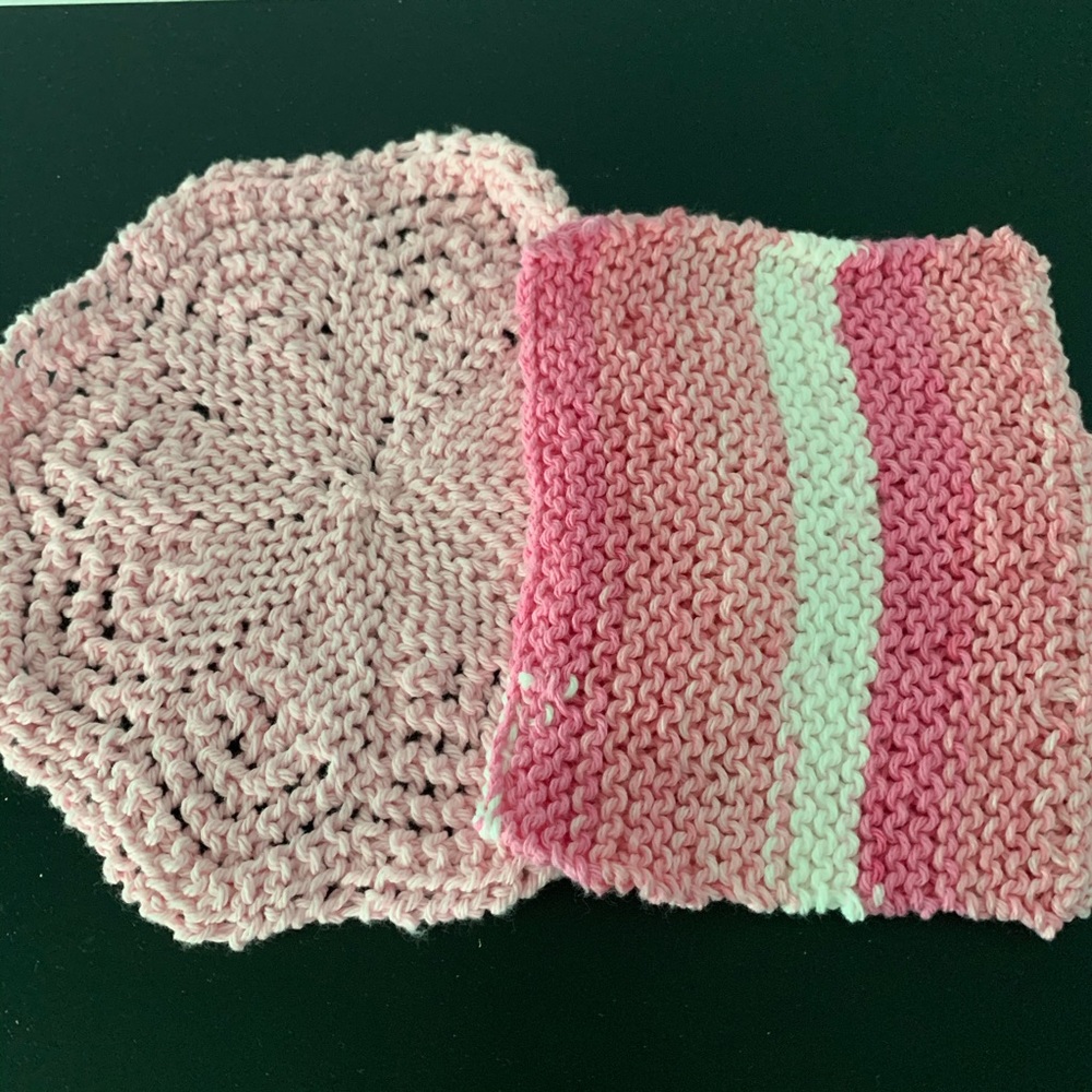 ❤️ Set of 2 pot hand crocheted pot holders